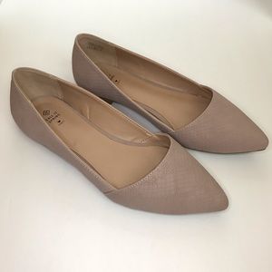Call It Spring Embossed Reptile Blush Flats